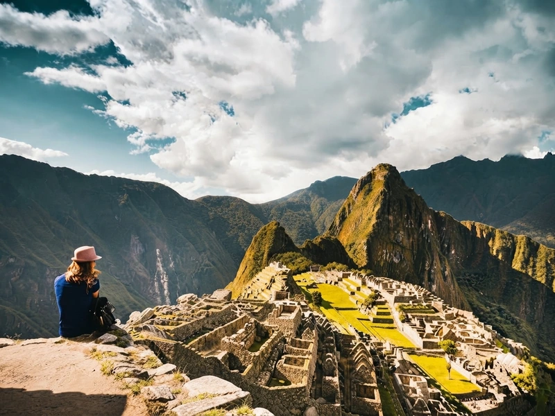Iconic panoramic view of Machu Picchu ruins and Huayna Picchu mountain from the classic viewpoint
