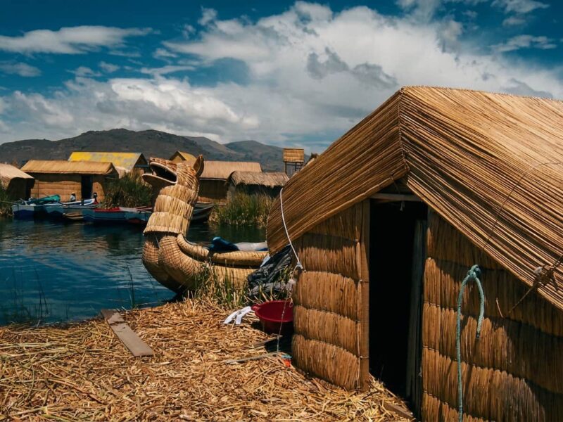 Channels among the totora beds of Lake Titicaca during the interpretive tour of the Chimu Islands
