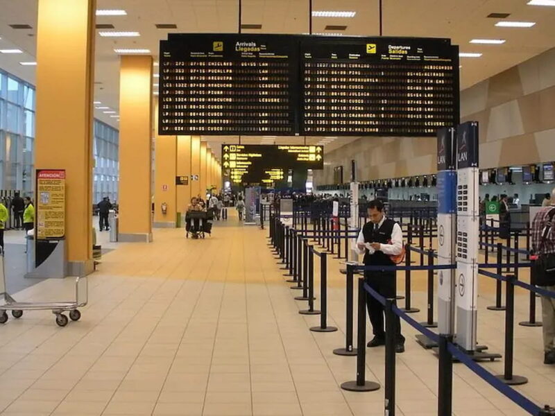 Arrivals terminal at Jorge Chávez International Airport in Lima