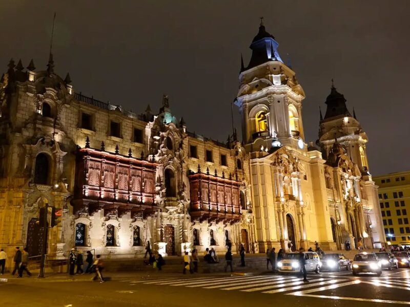 Lima's Main Square with the Cathedral and the Government Palace