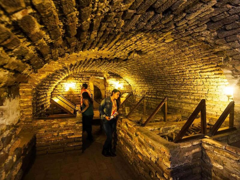 Underground catacombs of the San Francisco Monastery in Lima