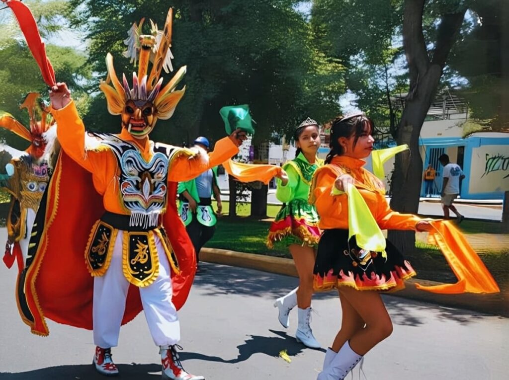 Pasacalle en el carnaval de Piura