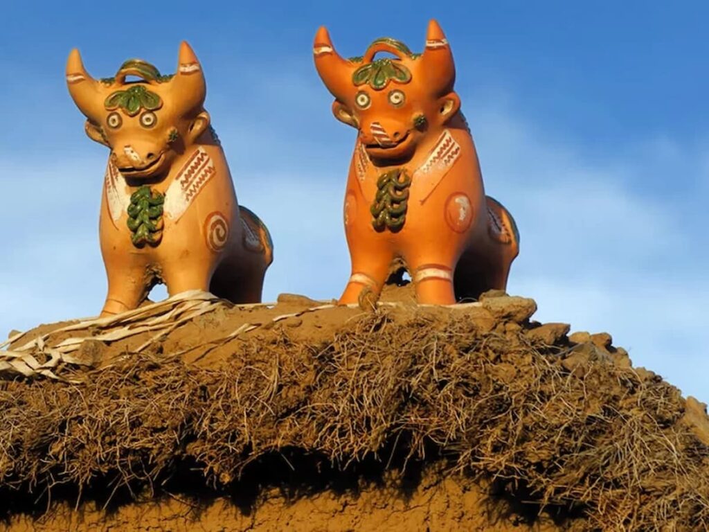 Monolitos de piedra del Museo Lítico de Pukará, última parada de la Ruta del Sol antes de Puno