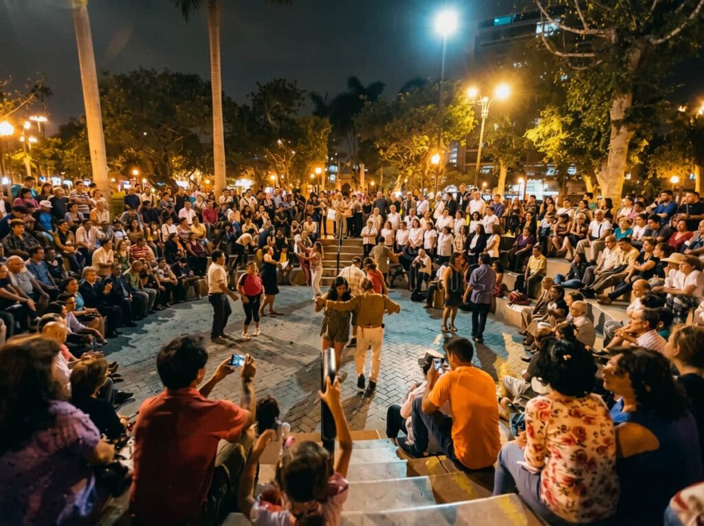 Música en vivo en Lima de noche