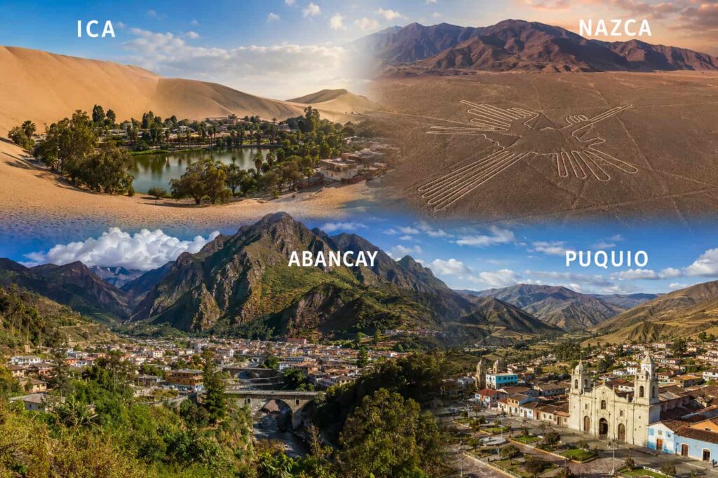 Ciudades Ica, Nazca, Abancay y Puquio