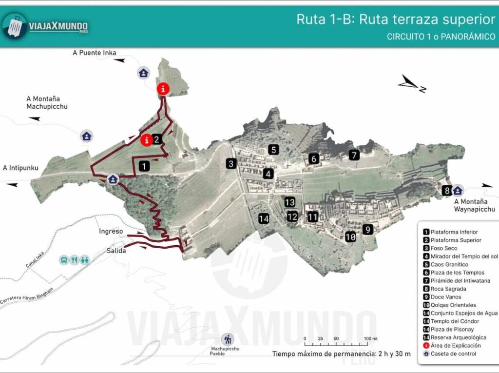 Eentradas a Machu Picchu ruta terraza superior