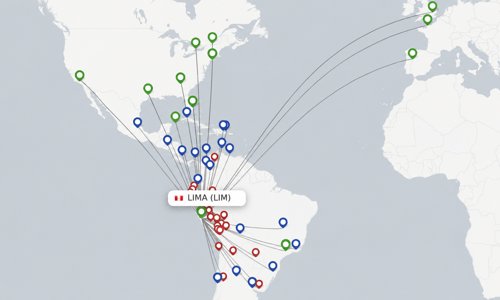 Vuelos nacionales e internacionales en Lima