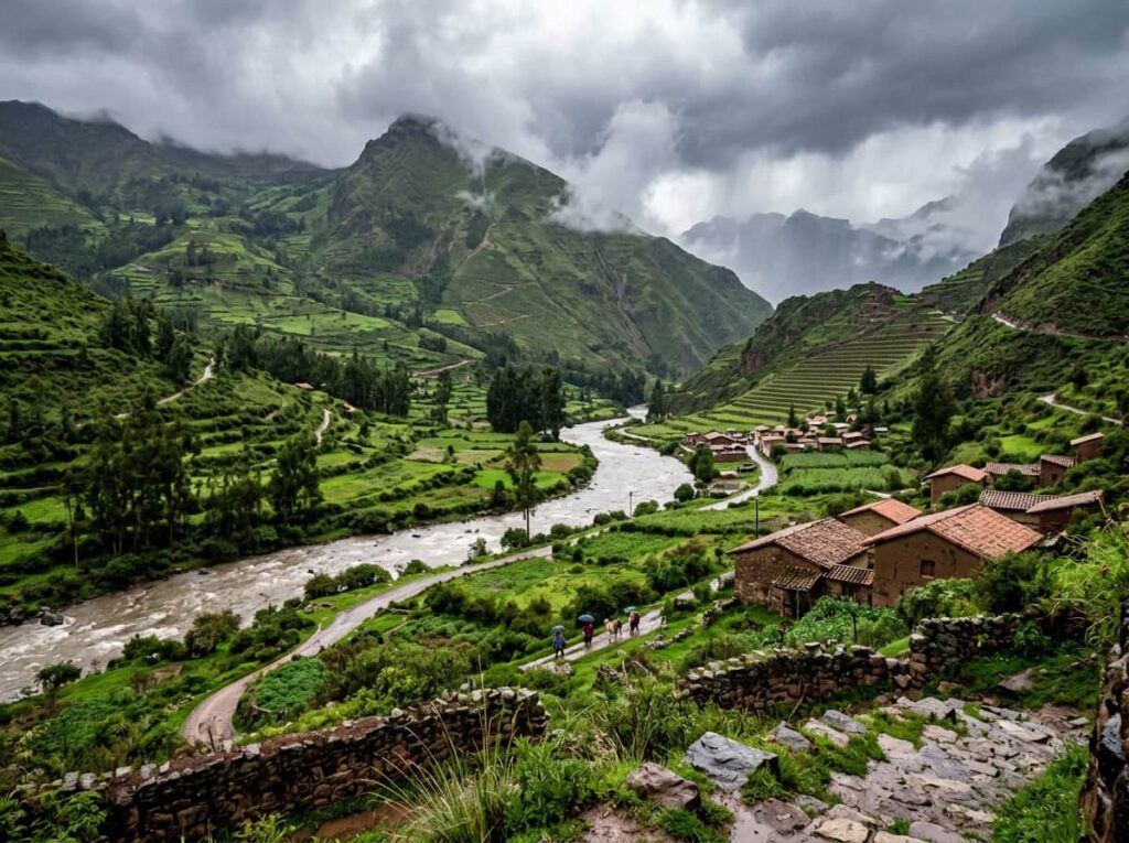 valle sagrado cusco durante la temporada de lluvias