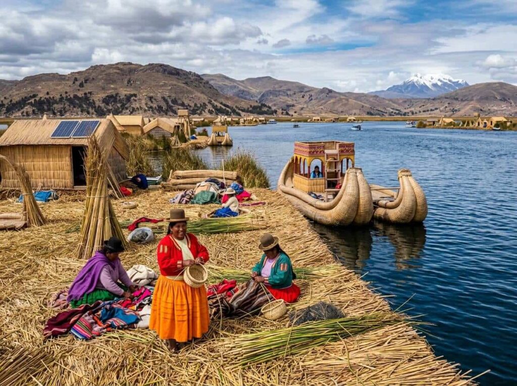 Islas Uros en el lago Titicaca, Puno