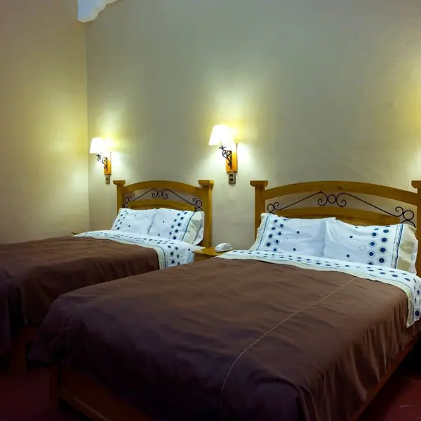 Upgraded hotel room