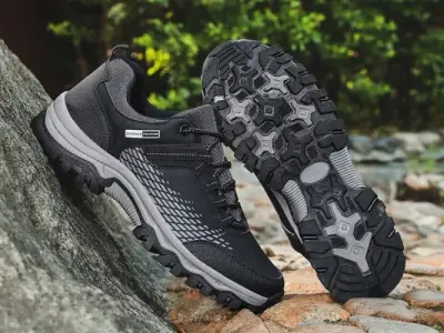 Pair of hiking shoes