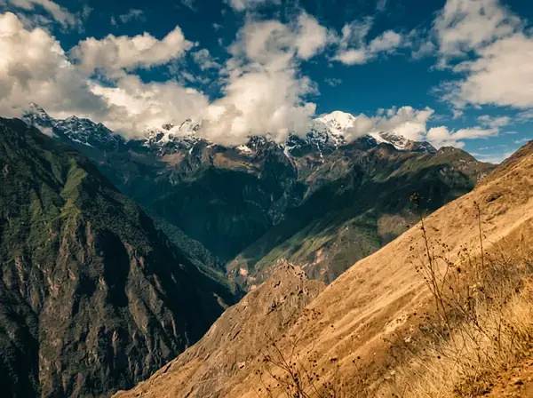 Padreyoc snow peak and the Apurimac Canyon seen from Cachora