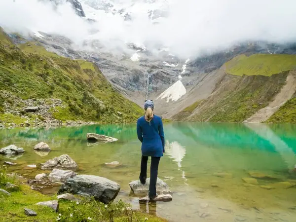 Viewpoint above Humantay Lake and its turquoise water