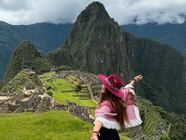 Machu Picchu citadel with Huayna Picchu mountain behind