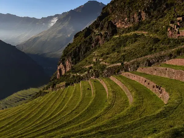 Panoramic view of the Sacred Valley of the Incas near Cusco